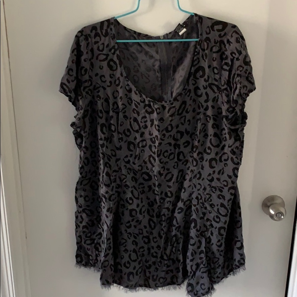 Grey Leopard Print Shirt